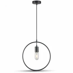 LAMPADARIO METALLO CON CERCHIO TONDO ELEGANTE A SOSPENSIONE DESIGN MODERNO 7322