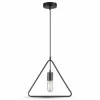 LAMPADARIO METALLO GEOMETRICO FORMA DI TRIANGOLO PENDENTE A SOSPENSIONE VT-3838