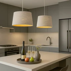 LAMPADARIO MINIMAL A SOSPENSIONE IN METALLO OPACO CON INTERNO RAMATO ATTACCO E27 IP20 A73