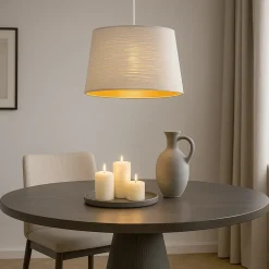 LAMPADARIO MINIMAL A SOSPENSIONE IN METALLO OPACO CON INTERNO RAMATO ATTACCO E27 IP20 A73