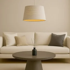 LAMPADARIO MINIMAL A SOSPENSIONE IN METALLO OPACO CON INTERNO RAMATO ATTACCO E27 IP20 A73