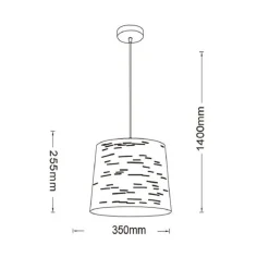 LAMPADARIO MINIMAL A SOSPENSIONE IN METALLO OPACO CON INTERNO RAMATO ATTACCO E27 IP20 A73