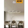 LAMPADARIO MODERNO A SOSPENSIONE LED 3 CERCHI 45WATT LUCE 3000K 4000K 6500K B63B