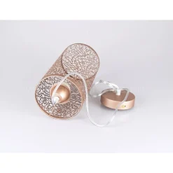 LAMPADARIO PENDENTE A SOSPENSIONE IN METALLO ORO CHAMPAGNE STILE ELEGANTE 7131