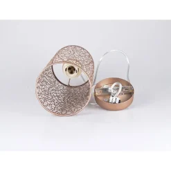 LAMPADARIO PENDENTE A SOSPENSIONE IN METALLO ORO CHAMPAGNE STILE ELEGANTE 7131