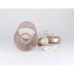 LAMPADARIO PENDENTE A SOSPENSIONE IN METALLO ORO CHAMPAGNE STILE ELEGANTE 7131