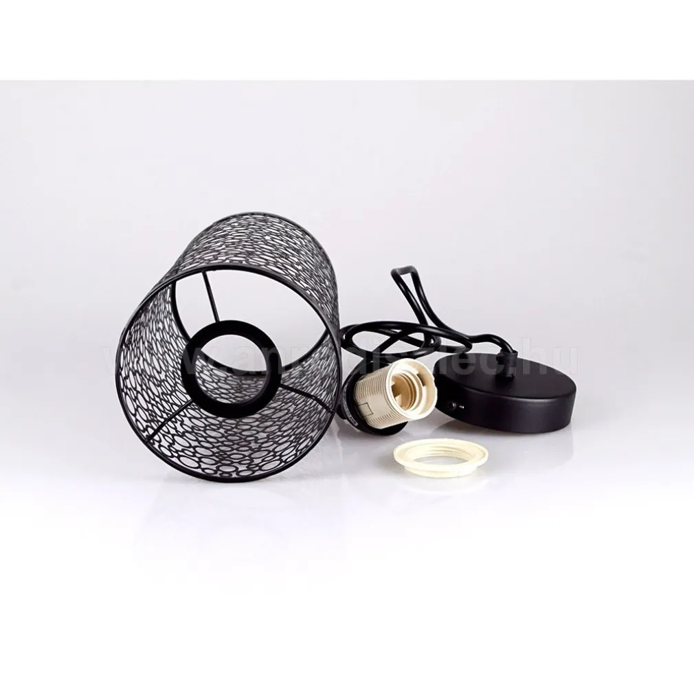 LAMPADARIO PENDENTE A SOSPENSIONE IN METALLO NERO MATTO STILE ELEGANTE VT-7131