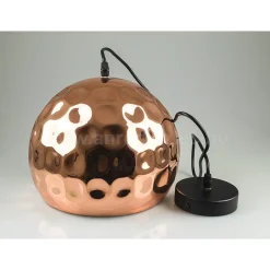 LAMPADARIO PENDENTE LAMPADA A SOSPENSIONE IN METALLO CONO ORO ROSA RAME VT-8250