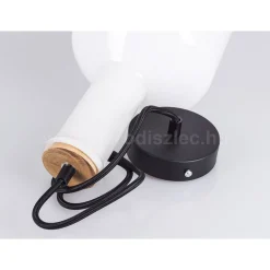 LAMPADARIO PENDENTE LAMPADA A SOSPENSIONE IN LEGNO E VETRO CHIARO MODERNO 7177