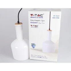 LAMPADARIO PENDENTE LAMPADA A SOSPENSIONE IN LEGNO E VETRO CHIARO MODERNO 7177