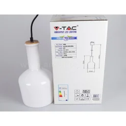 LAMPADARIO PENDENTE LAMPADA A SOSPENSIONE IN LEGNO E VETRO CHIARO MODERNO 7177