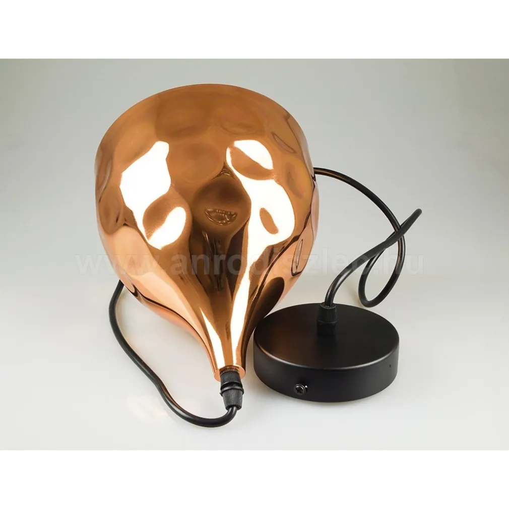 LAMPADARIO PENDENTE LAMPADA A SOSPENSIONE IN METALLO CONO ORO ROSA RAME VT-8170