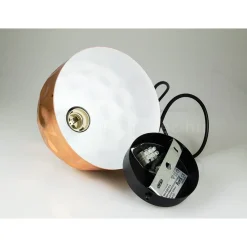 LAMPADARIO PENDENTE LAMPADA A SOSPENSIONE IN METALLO CONO ORO ROSA RAME VT-8170
