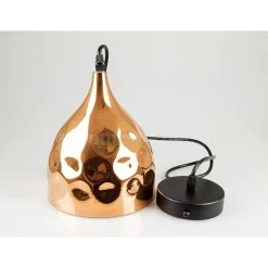LAMPADARIO PENDENTE LAMPADA A SOSPENSIONE IN METALLO CONO ORO ROSA RAME VT-8170