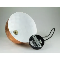 LAMPADARIO PENDENTE LAMPADA A SOSPENSIONE IN METALLO CONO ORO ROSA RAME VT-8230
