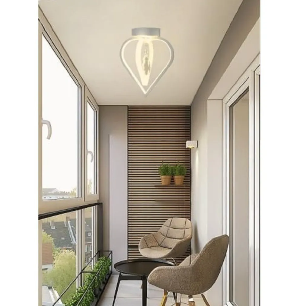 LAMPADARIO PLAFONIERA A SOFFITTO 2 CUORI PENDENTE LUCE 6500K 4000K 3000K PN-01B