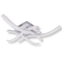 LAMPADARIO PLAFONIERA LED MODERNO A SOFFITTO 35 WATT 4 BRACCI ONDULATI CCT 3IN1 C05-3C