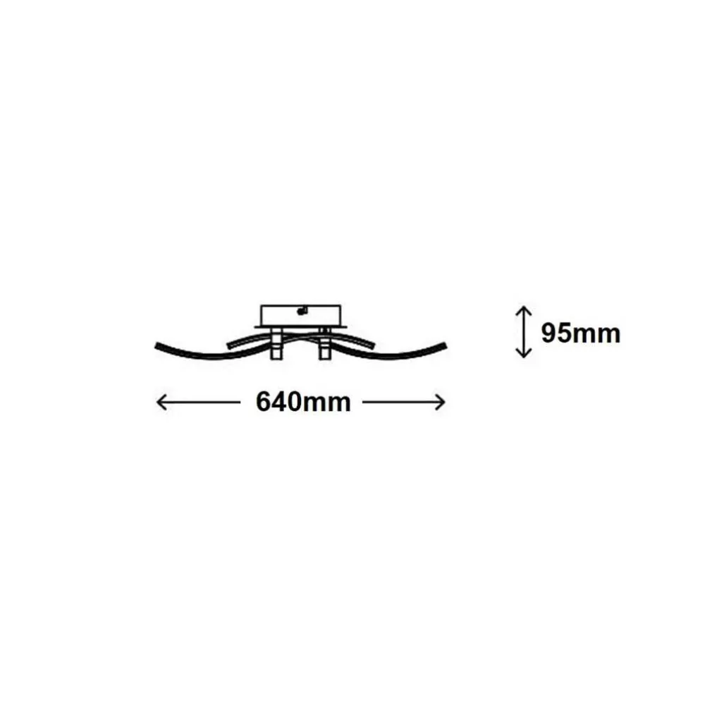 LAMPADARIO PLAFONIERA LED MODERNO A SOFFITTO 35 WATT 4 BRACCI ONDULATI CCT 3IN1 C05-3C