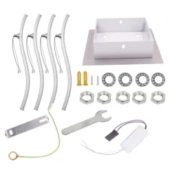 LAMPADARIO PLAFONIERA LED MODERNO A SOFFITTO 35 WATT 4 BRACCI ONDULATI CCT 3IN1 C05-3C