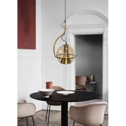 LAMPADARIO SFERA VETRO PENDENTE GLOBO E27 LAMPADA ORIENTABILE SOSPENSIONE LP-87