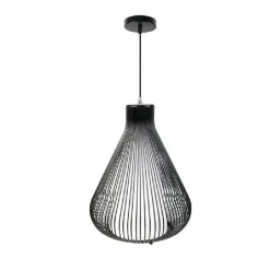 LAMPADARIO SOFFITTO ATTACCO E27 BIANCO NERO MODERNO SOSPENSIONE REGOLABILE B18
