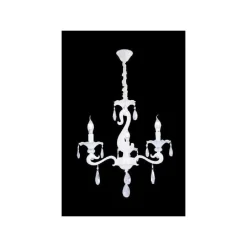 LAMPADARIO SOFFITTO CLASSICO 3 BRACCI E14 VETRO CRISTALLO GOCCE PENDENTI A15-3