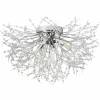 LAMPADARIO SOFFITTO PLAFONIERA ARGENTO MODERNA CRISTALLI FUOCHI ARTIFICIO G9 PN-13A