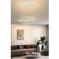 LAMPADARIO SOFFITTO SOSPENSIONE 2 RETTANGOLI MODERNO LP-34B LUCE 3000K 6500K 4000K