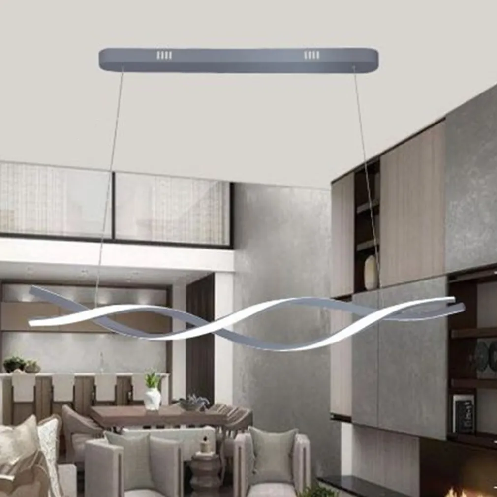 LAMPADARIO SOSPENSIONE LUCE 3000K-6500K LED 48W ARGENTO SPIRALE VORTICE ORIZZONTALE 01127