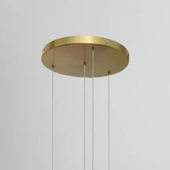 LAMPADARIO SOSPENSIONE MODERNO CASCATA 4 PENDENTI DI FORME DIVERSE G9 ORO LP-04