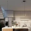 LAMPADARIO SOSPENSIONE 21W LINEARE ORIZZONTALE MINIMAL MODERNO NERO LUCE LED 50445