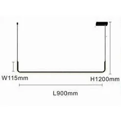 LAMPADARIO SOSPENSIONE 21W LINEARE ORIZZONTALE MINIMAL MODERNO NERO LUCE LED 50445