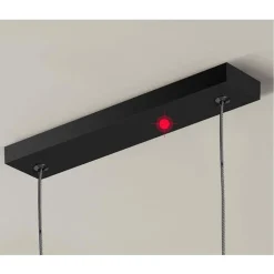 LAMPADARIO SOSPENSIONE 42W LINEARE ORIZZONTALE MINIMAL MODERNO NERO LUCE LED 50452
