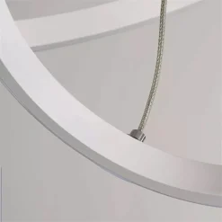 LAMPADARIO SOSPESO LED 120W 4 CERCHI PENDENTE ROTONDO ANELLI BIANCO LUCE 6500K 50316