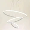 LAMPADARIO SOSPESO LED 100W 3 CERCHI PENDENTE ANELLI BIANCO LUCE 4000K MODERNO 50262