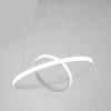 LAMPADARIO SOSPESO LED 60W 2 CERCHI PENDENTE ROTONDO ANELLI BIANCO LUCE 6500K 50286
