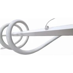 LAMPADARIO SOSPESO LED 65W BIANCO SPIRALE ONDULATO VORTICE ORIZZONTALE LUCE 3000K-6500K 01141
