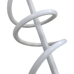 LAMPADARIO SOSPESO LED 65W BIANCO SPIRALE ONDULATO VORTICE ORIZZONTALE LUCE 3000K-6500K 01141