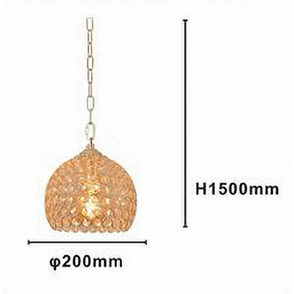 LAMPADARIO SOSPESO TONDO CUPOLA LAMPADA MEZZA SFERA CRISTALLI LUCE E27 ORO 32354