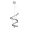 LAMPADARIO SPIRALE SOSPENSIONE REGOLABILE CRISTALLI BASE SPECCHIO 32W 6500K B15