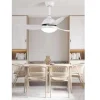 LAMPADARIO VENTILATORE SOFFITTO PLAFONIERA MODERNA LED 3 PALE DIMMERABILE 60001