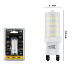 LAMPADINA 51 LED SMD G9 5 WATT LUCE BIANCA FREDDA CALDA NATURALE FARETTO
