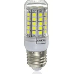 LAMPADINA A 33 LED 5050SMD CON ATTACCO E27 DA 8W FARETTO LUCE BIANCO FREDDO