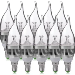 LAMPADINA A CANDELA COLPO DI VENTO DA 3W ATTACCO E14 BULBO PICCOLO LUCE CALDA