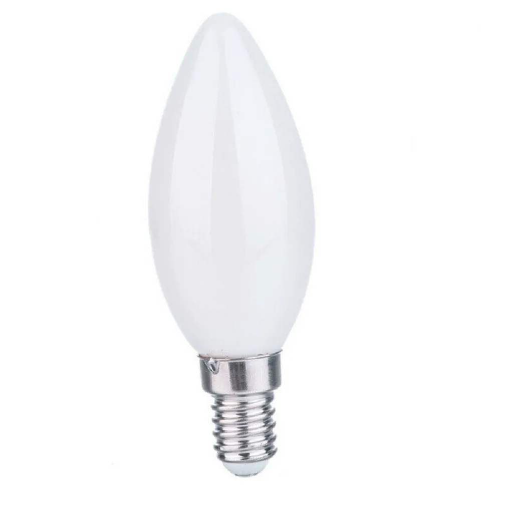 LAMPADINA A LED FILAMENTO OPACA 4 W E14 LUCE FREDDA CALDA NATURALE CANDELA C35B