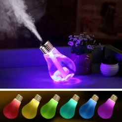 LAMPADINA DIFFUSORE UMIDIFICATORE PER AMBIENTI LED RGB AROMATERAPIA CROMOTERAPIA
