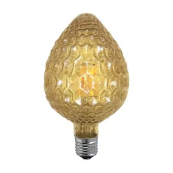 LAMPADINA FILAMENTO A OVALE AMBRA E27 4W STILE VINTAGE RETRO LUCE DECORATI OV-OC