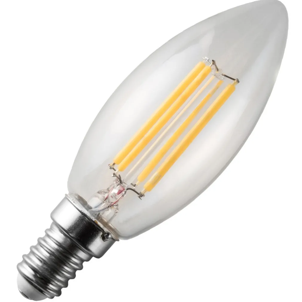 Lampadina Filamento LED Oliva E14 FilLED 4W equivalente 40W tradizionale