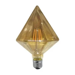 LAMPADINA FILAMENTO PRISMA AMBRA E27 4WATT STILE VINTAGE RETRO DECORATIVA TRI-OC