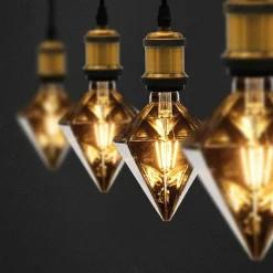 LAMPADINA FILAMENTO PRISMA AMBRA E27 4WATT STILE VINTAGE RETRO DECORATIVA TRI-OC